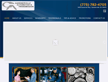 Tablet Screenshot of gardnervilleautomotive.com